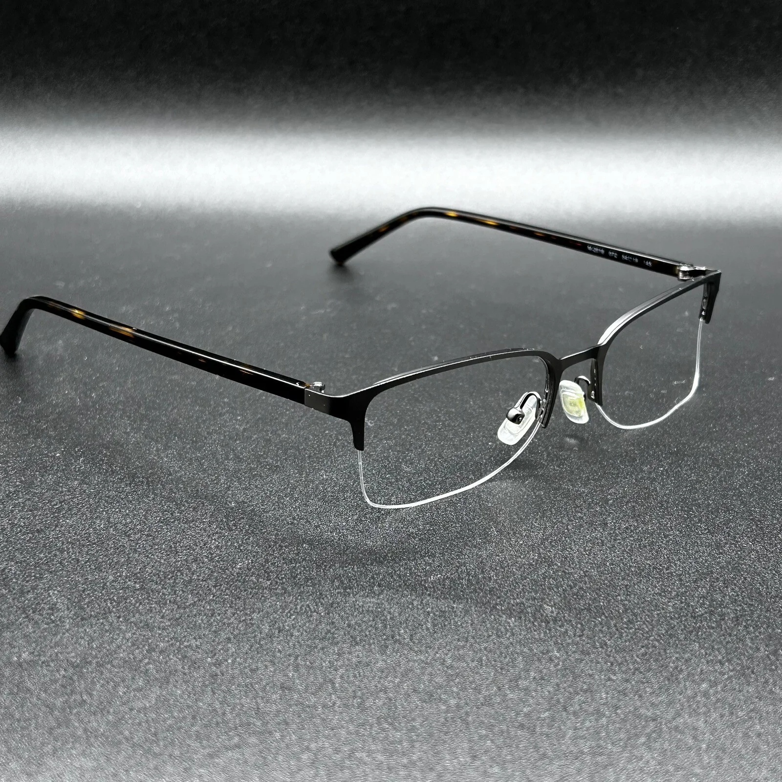 Marchon M-2018 072 Half-Rim Eyeglasses Gunmetal Brown Tort 54-18-145 Used 4